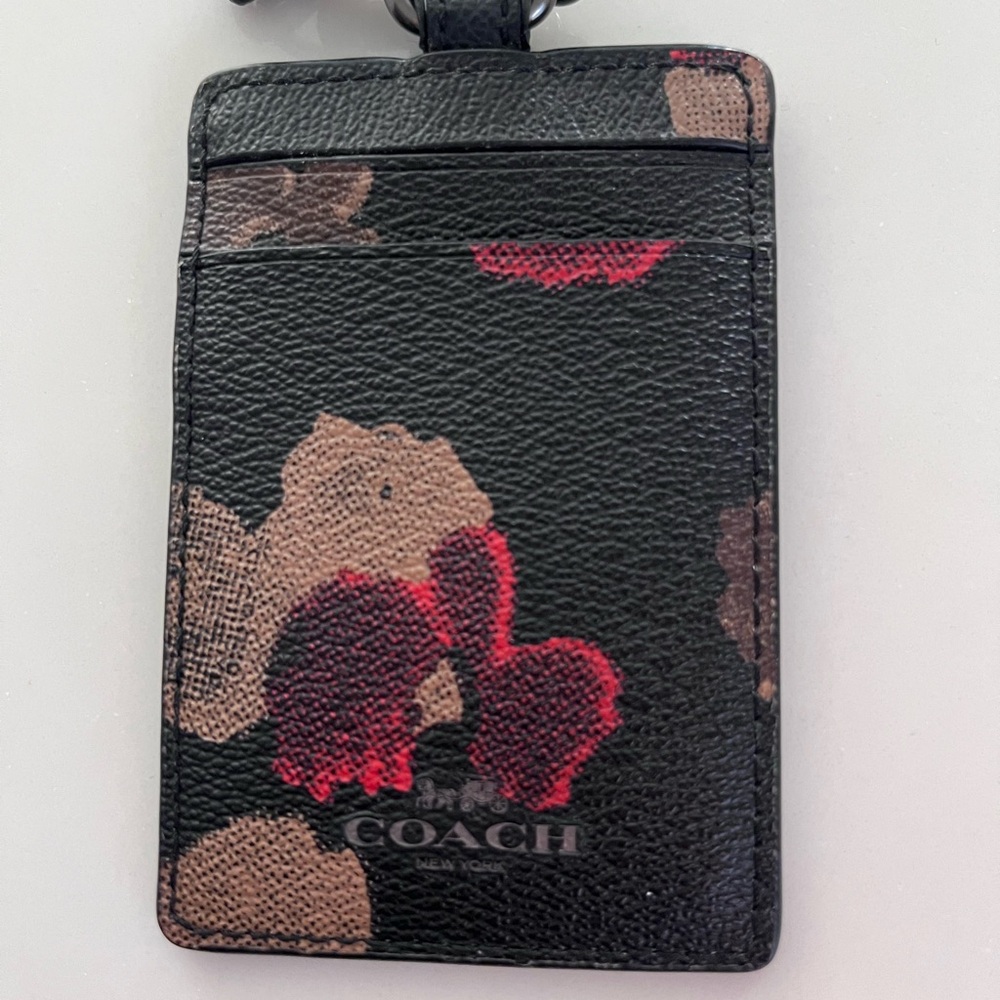 Coach Floral Lanyard ID Card Holder